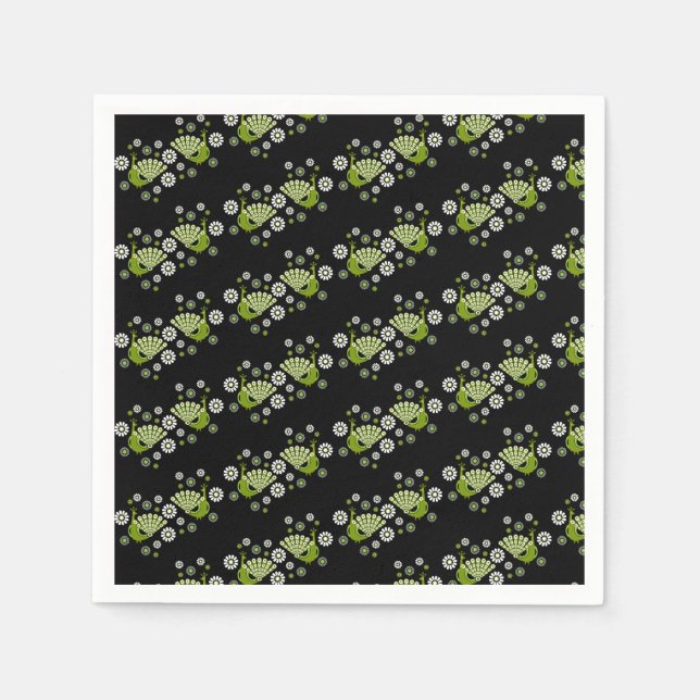 Pheasants Peacock Art Serviette (Vorderseite)