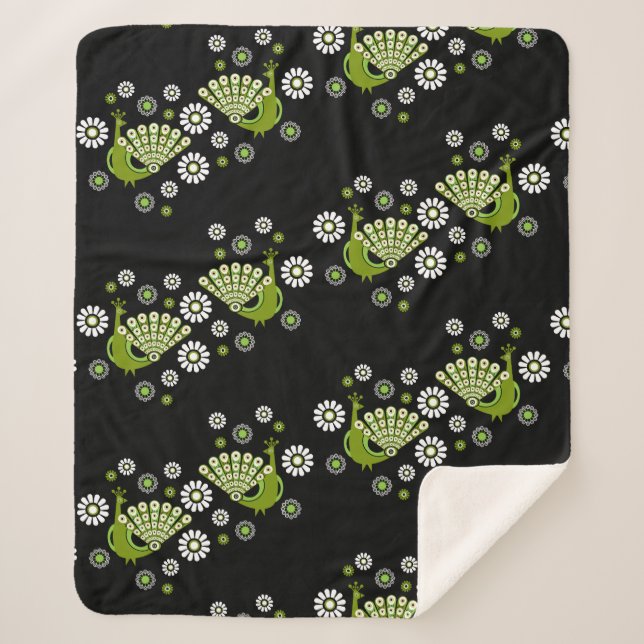 Pheasants Peacock Art Sherpadecke (Vorderseite)