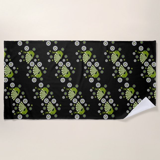 Pheasants Peacock Art Strandtuch (Vorderseite)