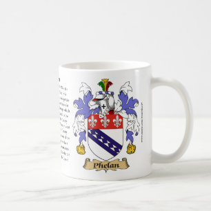 Phelan, der Ursprung, die Bedeutung und das Wappen Kaffeetasse