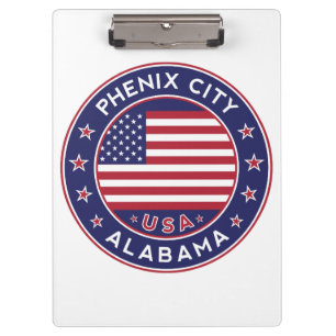 Phenix, Alabama Klemmbrett