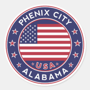 Phenix, Alabama Runder Aufkleber