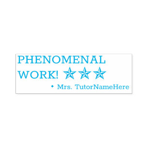 "PHENOMENALE ARBEIT!" Instructor Rubber Briefmarke Permastempel