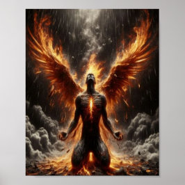 Pheonix Wachsende interne Feuerplakette Poster