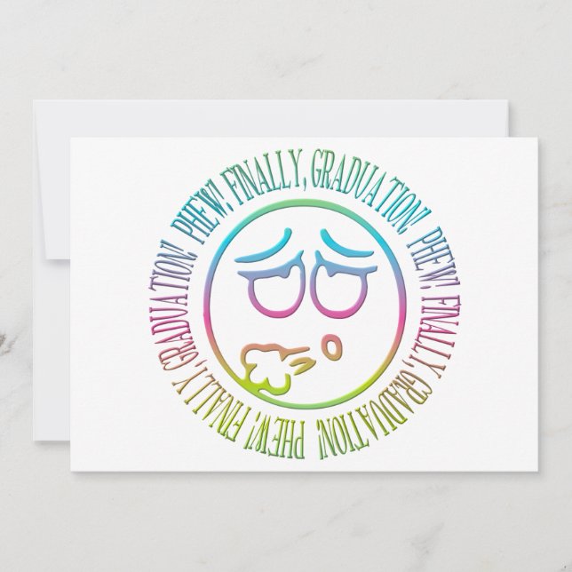 Phew! Endlich, Abschluss! Ankündigung (Vorderseite)