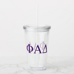 Phi Alpha Delta griechische Buchstaben Acryltrinkbecher