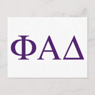 Phi Alpha Delta griechische Buchstaben Postkarte