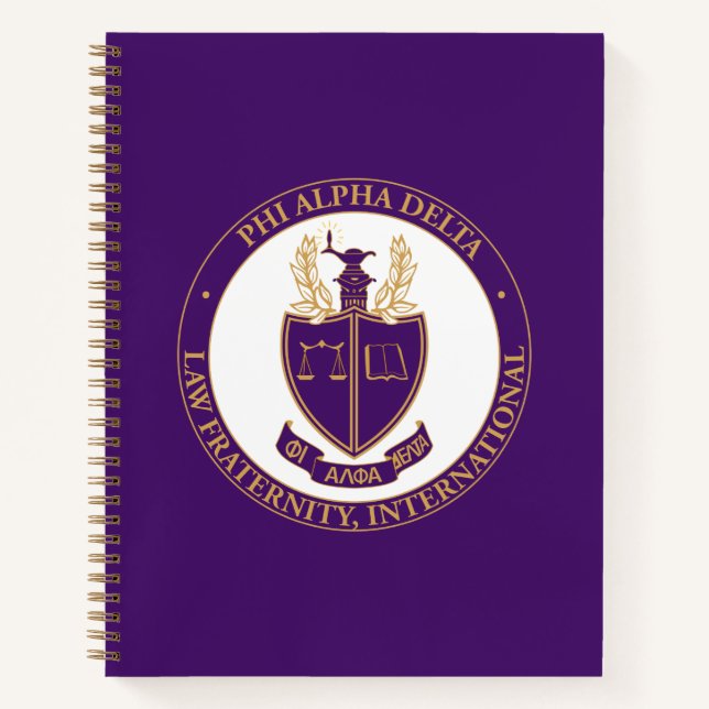 Phi Alpha Delta-Logo Notizbuch (Vorderseite)
