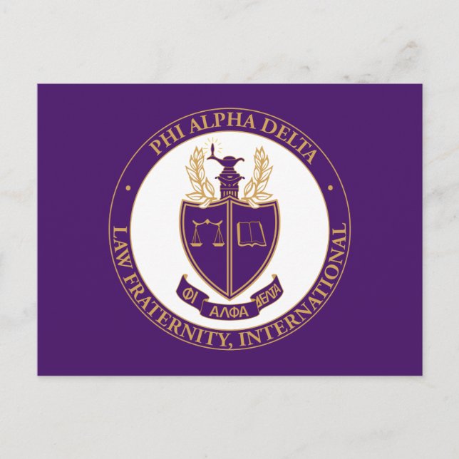 Phi Alpha Delta-Logo Postkarte (Vorderseite)