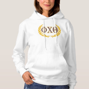 Phi Chi Theta   Griechisch mit Kranz Hoodie