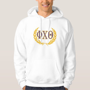 Phi Chi Theta   Griechisch mit Kranz Hoodie