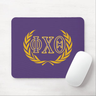 Phi Chi Theta Griechisch mit Kranz Mousepad