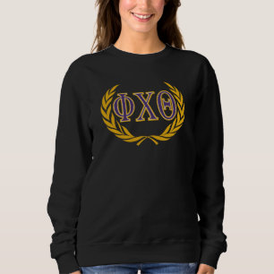 Phi Chi Theta   Griechisch mit Kranz Sweatshirt