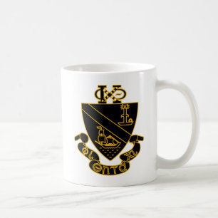 Phi Chi Theta Wappen   Gold und Schwarz Kaffeetasse