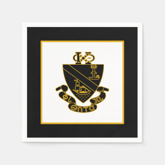 Phi Chi Theta-Wappen | Gold und Schwarz Serviette