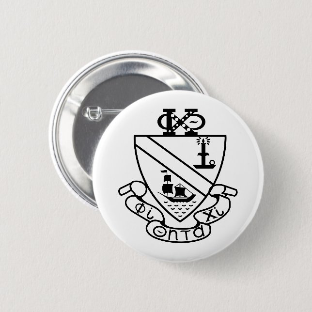 Phi Chi Theta Wappen | S/W Button (Vorne & Hinten)