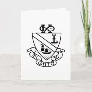Phi Chi Theta Wappen S/W Karte