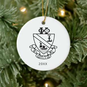 Phi Chi Theta Wappen S/W Keramik Ornament