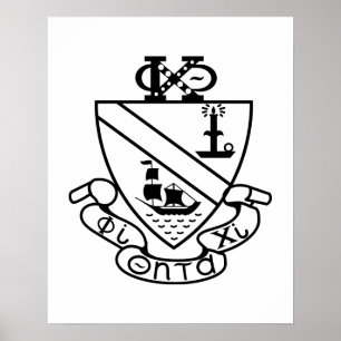 Phi Chi Theta Wappen S/W Poster