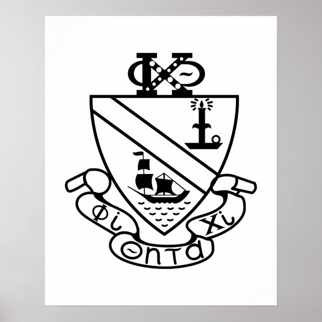 Phi Chi Theta Wappen | S/W Poster (Vorne)