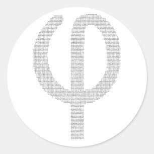 Phi (goldenes Verhältnis) Runder Aufkleber