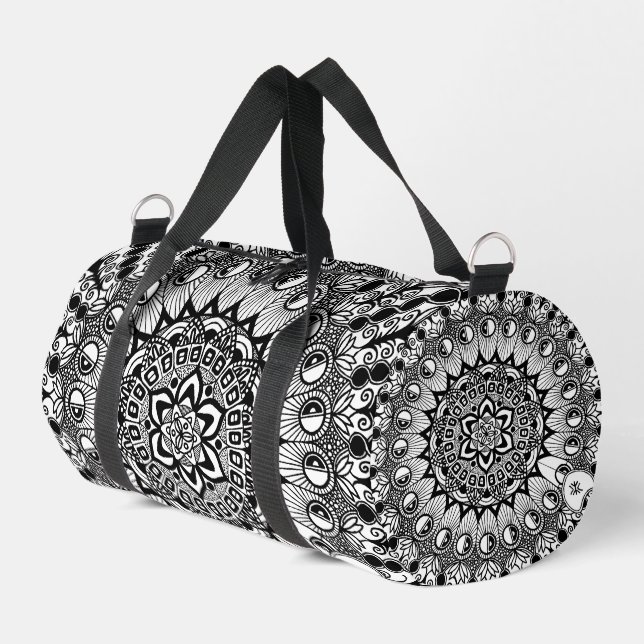 "Phi" (monochrom) Duffle Bag (Linke Seite)