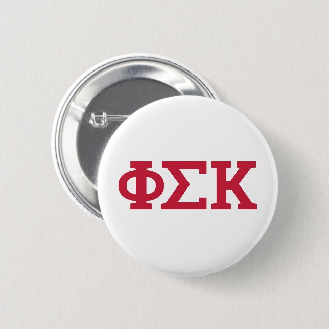 Phi Sigma Kappa Buchstaben Button (Vorne & Hinten)