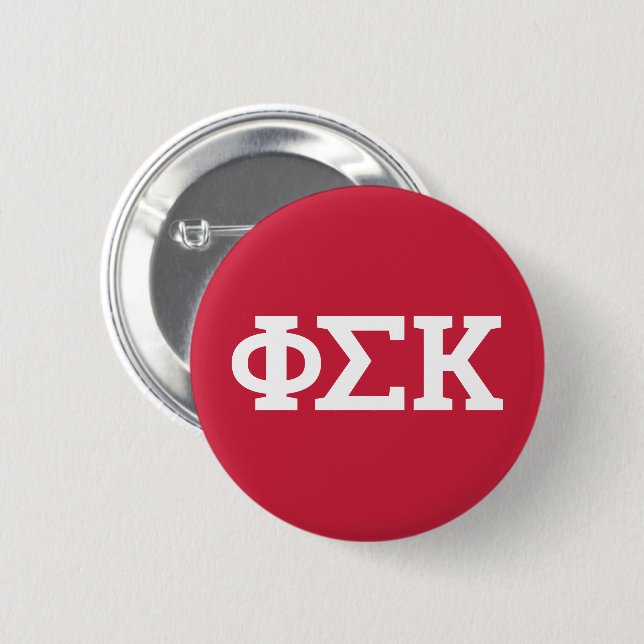 Phi Sigma Kappa Buchstaben Button (Vorne & Hinten)