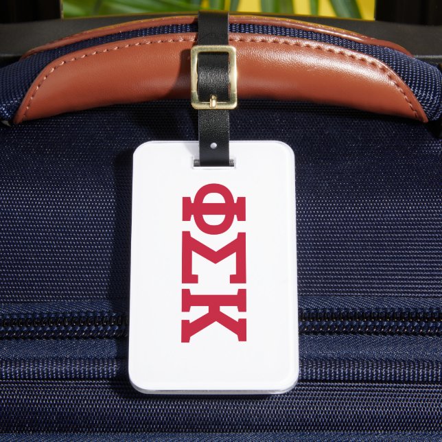 Phi Sigma Kappa Buchstaben Gepäckanhänger (Vorderseite Insitu 2)
