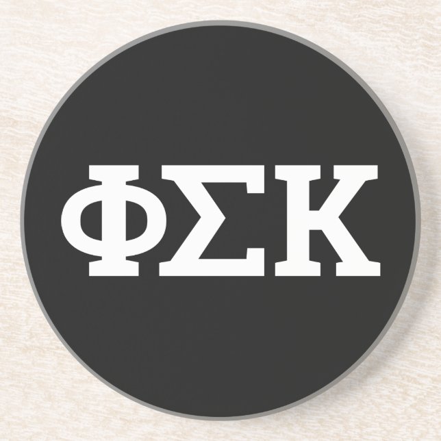 Phi Sigma Kappa Buchstaben Getränkeuntersetzer (Vorne)