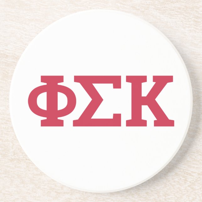 Phi Sigma Kappa Buchstaben Getränkeuntersetzer (Vorne)