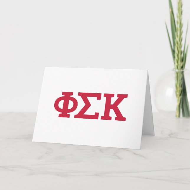 Phi Sigma Kappa Buchstaben Karte (Vorderseite)