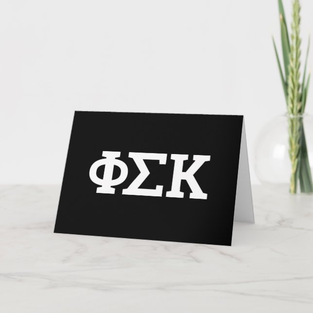 Phi Sigma Kappa Buchstaben Karte (Vorderseite)