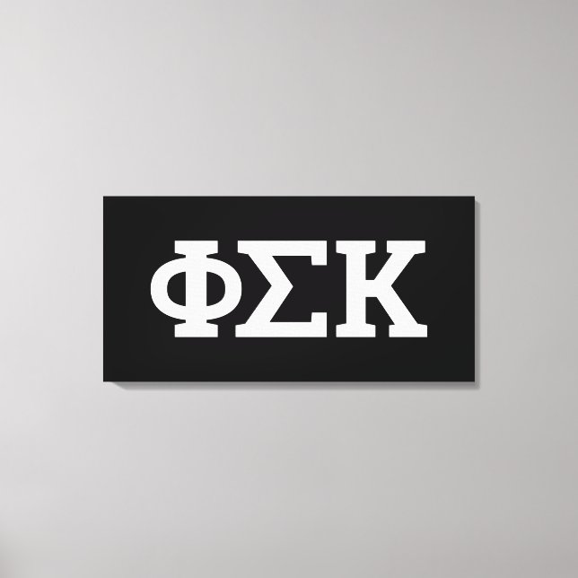 Phi Sigma Kappa Buchstaben Leinwanddruck (Vorderseite)