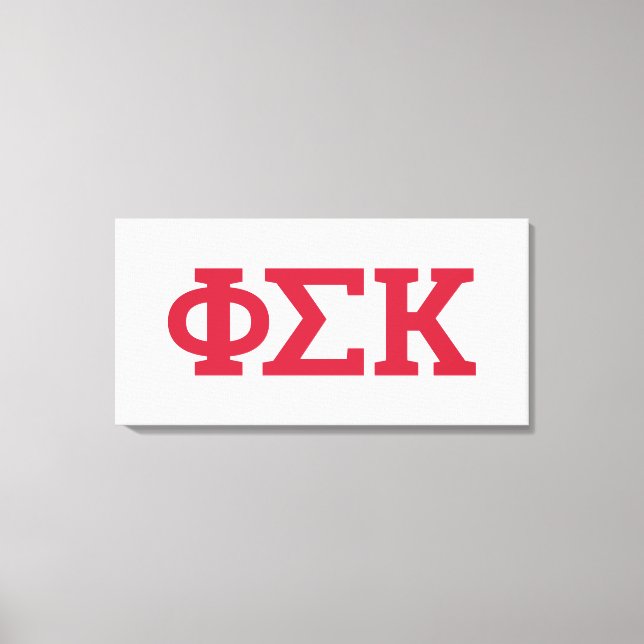 Phi Sigma Kappa Buchstaben Leinwanddruck (Vorderseite)