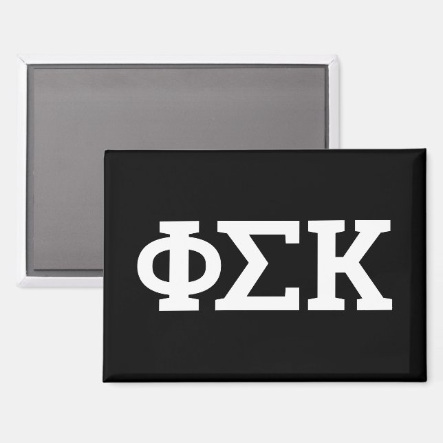 Phi Sigma Kappa Buchstaben Magnet (Vorderseite/Rückseite)