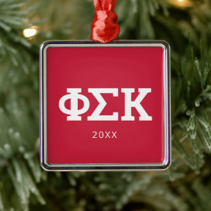 Phi Sigma Kappa Buchstaben Ornament Aus Metall