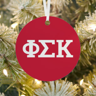 Phi Sigma Kappa Buchstaben Ornament Aus Metall