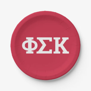 Phi Sigma Kappa Buchstaben Pappteller