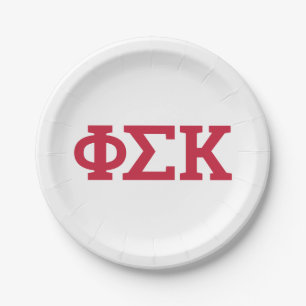 Phi Sigma Kappa Buchstaben Pappteller