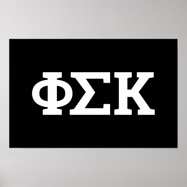 Phi Sigma Kappa Buchstaben Poster (Vorne)