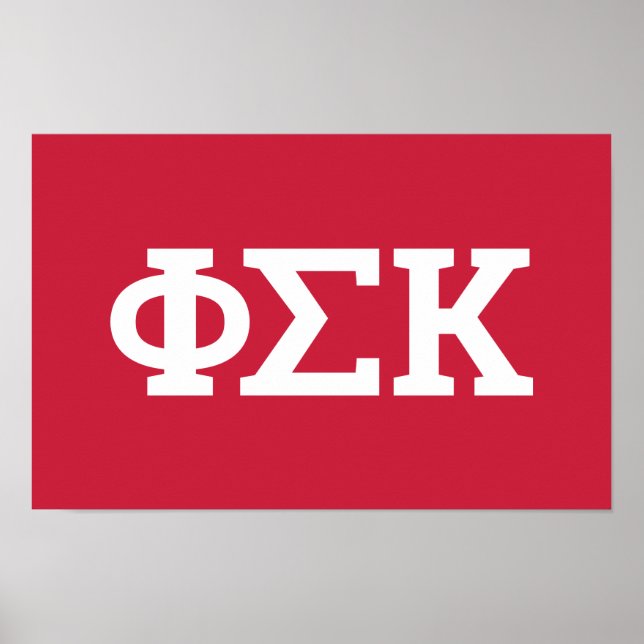Phi Sigma Kappa Buchstaben Poster (Vorne)