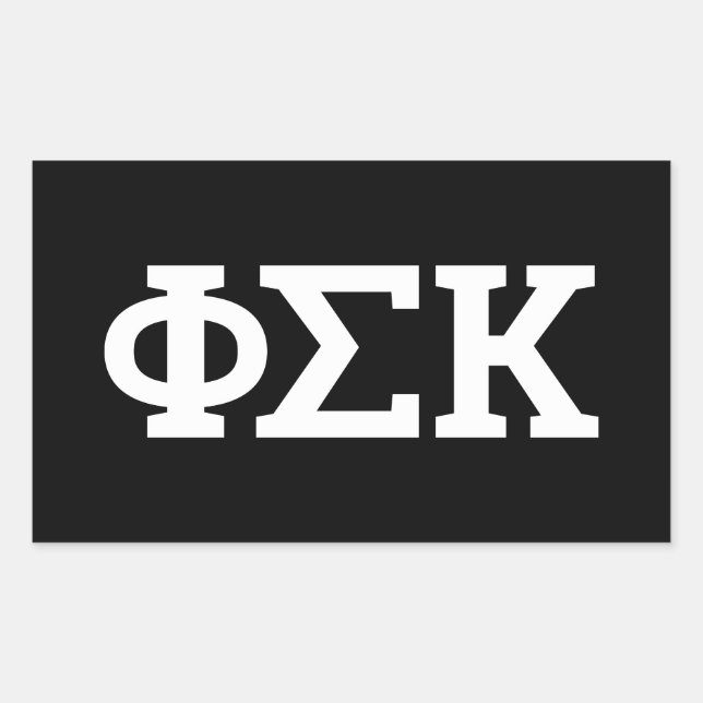 Phi Sigma Kappa Buchstaben Rechteckiger Aufkleber (Vorderseite)