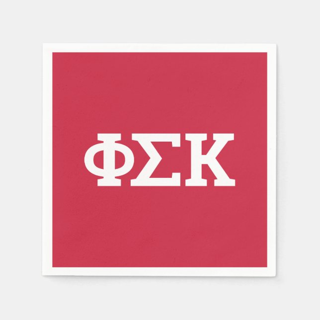 Phi Sigma Kappa Buchstaben Serviette (Vorderseite)