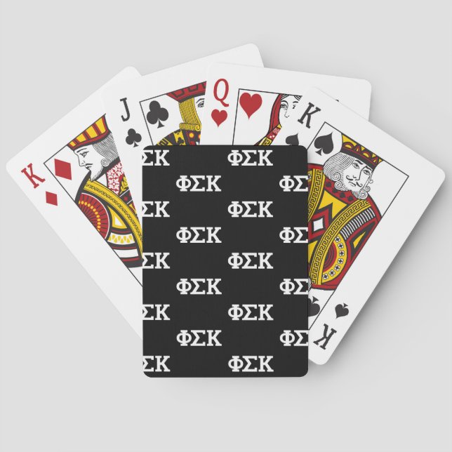 Phi Sigma Kappa Buchstaben Spielkarten (Rückseite)