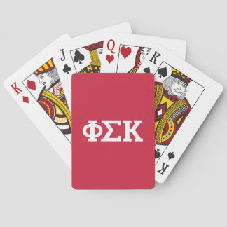 Phi Sigma Kappa Buchstaben Spielkarten