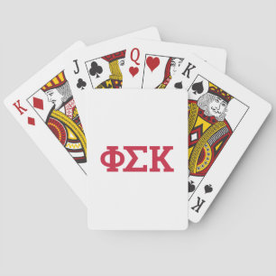 Phi Sigma Kappa Buchstaben Spielkarten
