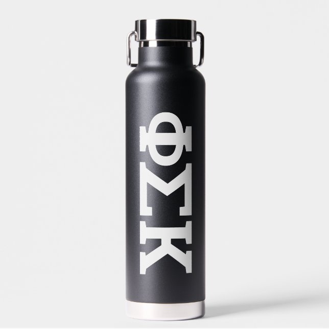 Phi Sigma Kappa Buchstaben Trinkflasche (Vorne)