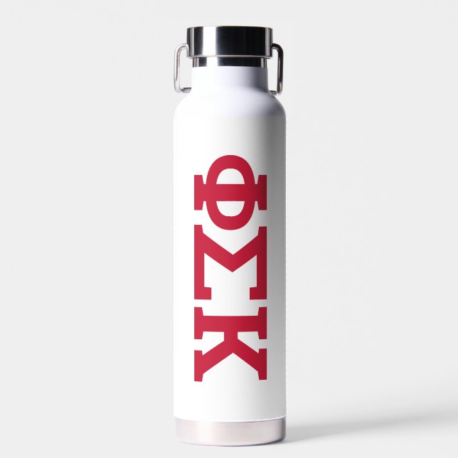 Phi Sigma Kappa Buchstaben Trinkflasche (Vorne)