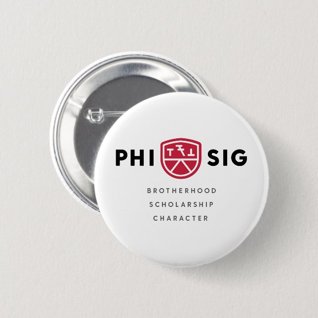 Phi Sigma Kappa Grundsätze Button (Vorne & Hinten)
